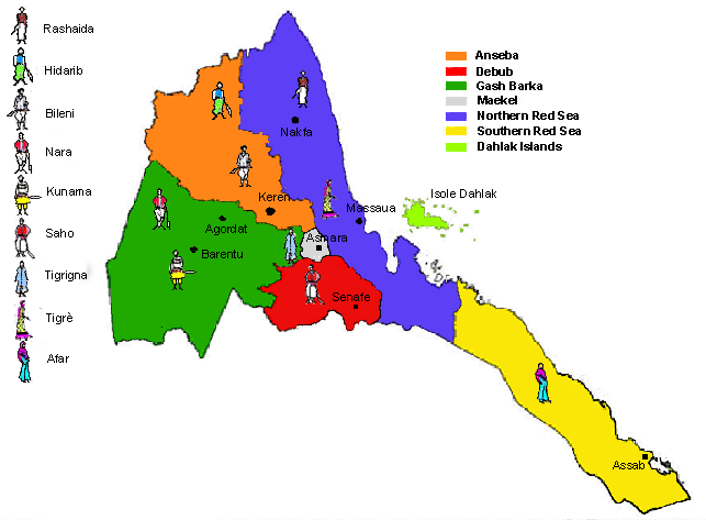 eritrea mappa etnie